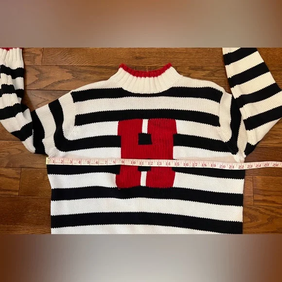 Vintage Tommy Hilfiger 90's Deadstock Sweater Varsity Big H Mock Prep Sz M - Picture 8 of 8
